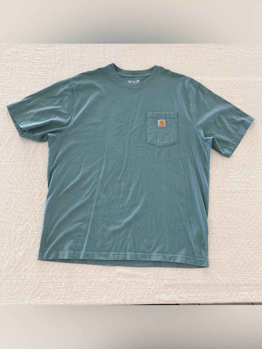Carhartt Loose Fit Short-Sleeve Pocket Tee in Teal Blue Size XL
